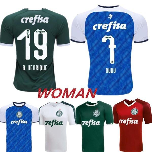 2019 Palmeiras SOCCER JERSEY Brazil HOME GREEN DUDO G.JESUS ALECSANDRO Palmeiras JERSEYS ALLIONE CLEITON 19 20 Brasil woman football shirt