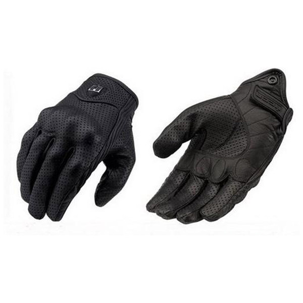 Moto Racing Gloves Leather cycling gloves Perforated Leather Motorcycle Gloves black color M L XL size