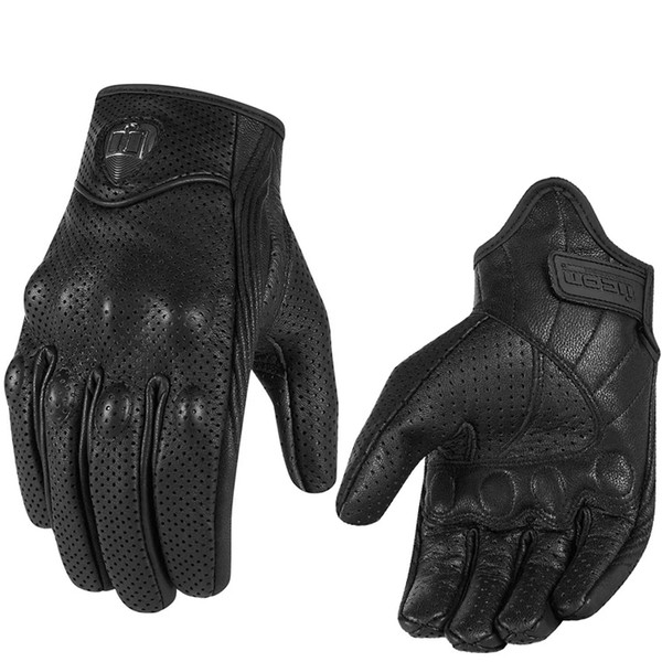 Moto Riding glove Racing Gloves Leather cycling gloves Perforated Leather Motorcycle Gloves black color M L XL size