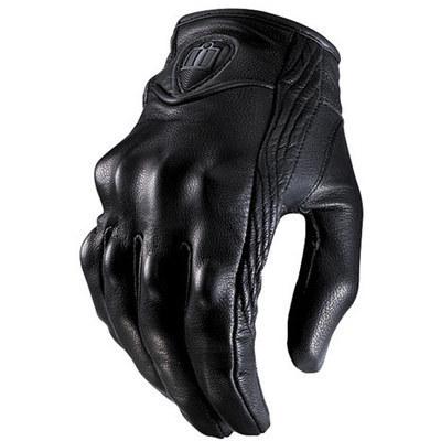 Top Guantes Fashion Glove real Leather Full Finger Black moto men Motorcycle Gloves Motorcycle Protective Gears Motocross Glove