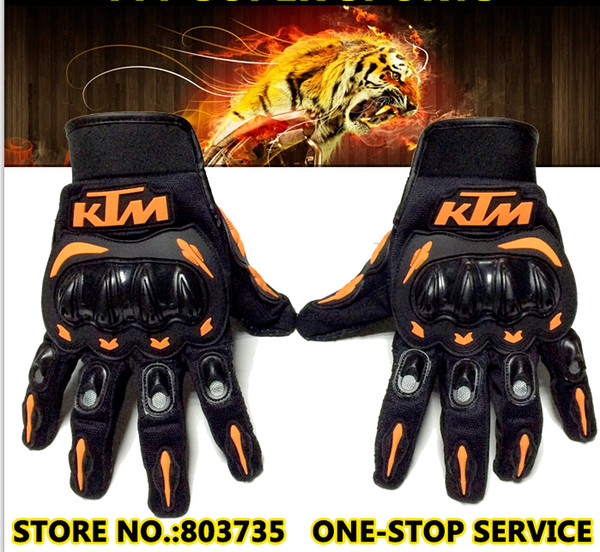 KTM Brand Motorcycle Glove Full Finger Motocross Armor Guantes Motor Bicycle Gloves