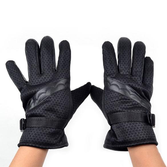 Fashion Men Winter Skidproof Driving Motorcycle Biker Full Finger Warm Gloves hv5n