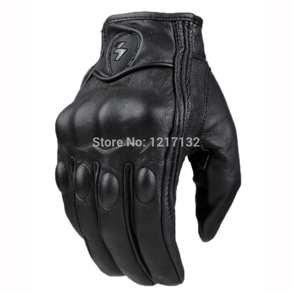 Wholesale-New touch screen goat leather gloves full finger Guantes racing motorcycle gloves off road Protective Gears Motocross Glove