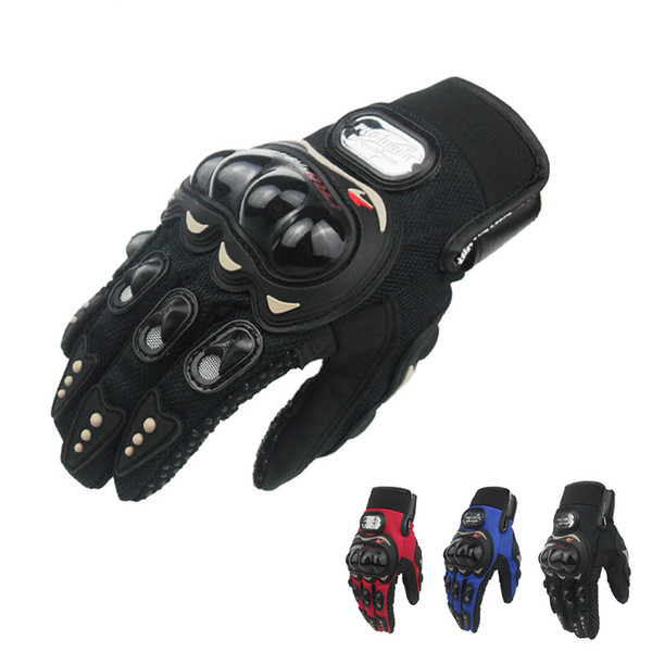 Outdoor Sports full finger knight riding motorbike Motorcycle Gloves 3D Breathable Mesh Fabric men Leather Separated Locomotive Glove