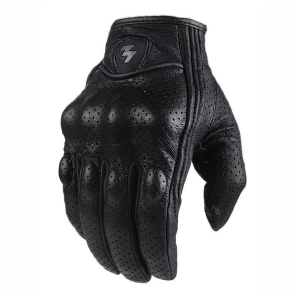 Protective Gears Gloves Retro Perforated Leather Motorcycle Gloves 2 Style Cycling Moto Motorbike Protective Gears Motocross Glove