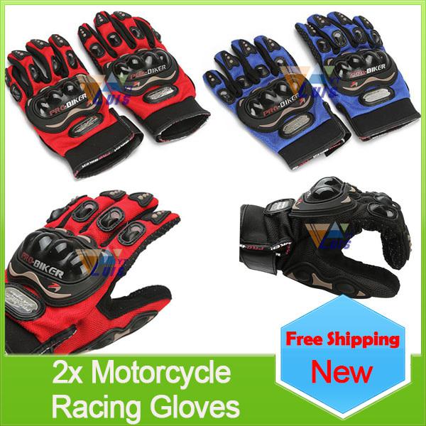 New 2015 Of Pro-Biker Armored Motorcycle Sport Riding Racing Protective Gloves Blue/Red/Black M/L/XL Motocross Motorbike Gloves