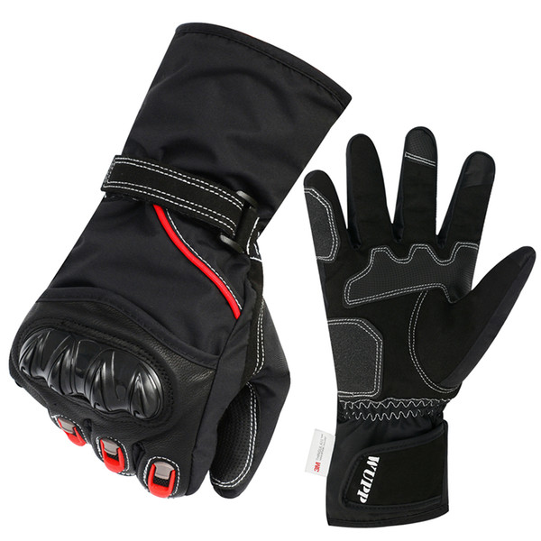 New Motorcycle Winter Plus Velvet Riding Full Finger Gloves Touch Screen Anti-skid Kawasaki off-Road Racing Gloves