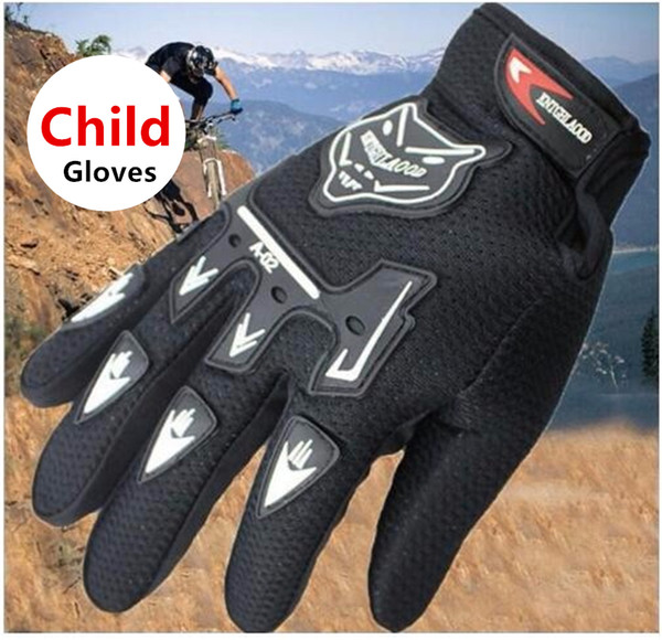 Kids Summer Full Finger Motorcycle Gloves Child Moto Luvas Motocross Leather Motorbike Guantes Children Racing Moto Gloves