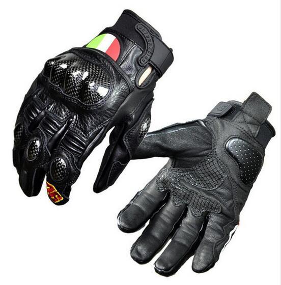 2017 New Motogp Rossi VR46 Motorcycle gloves Motocross racing off-road full leather carbon fiber Protection knight gloves