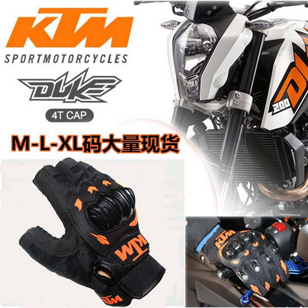 2016 spring and autumn outdoor cycling half finger gloves KTM motorcycle riding bicycles breathable protective gloves