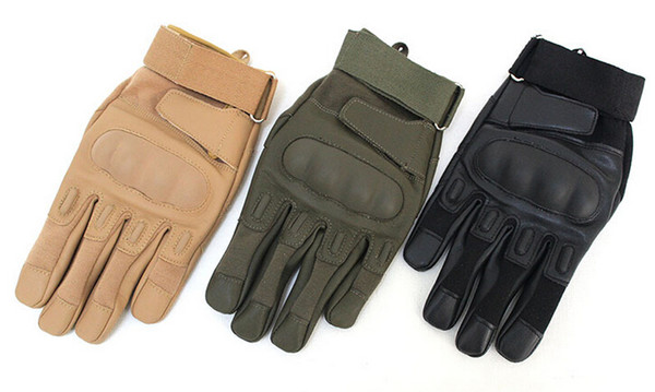 Leather Full finger Moto Racing Airsoft Hunting Cycling Riding Outdoor sports motorcycle gloves