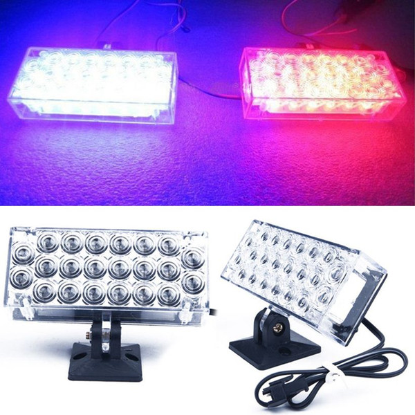 New 2X 22 LED Blue-Red Motorcycle Car Van Truck Boat Strobe Flash Lights Grill Emergency lamp 12V <$18 no tracking