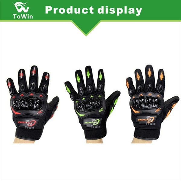 Brand New Terylene Knitted Fabric Gloves Unisex Motorcycle Electric Bicycle Bike Male and Female Fashionable Riding Gloves Red/Orange/Green