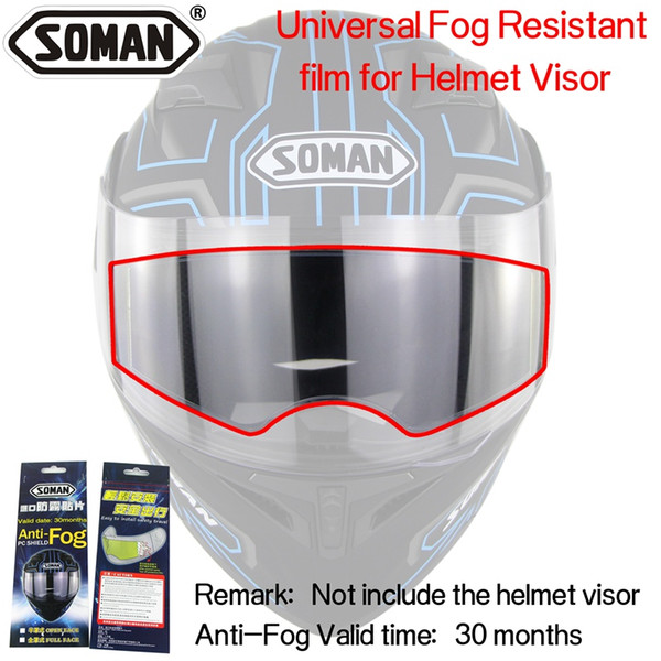 Anti-Fog Lens films universal for the Motorcycle Helmet visor Fog Resistant films motor bike casco parts Soman AV02