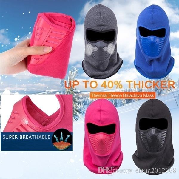 Hot Selling Winter Warm Hat Windproof Motorcycle Face Mask Hat Neck Helmet Beanies For Men Women Sports Bicycle Thermal Fleece Balaclava Hat