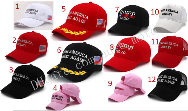 12 types High quality Donald Trump 2020 baseball caps Motorcycle Helmets us presidential election hat Baseball Caps Adults Sport Hats