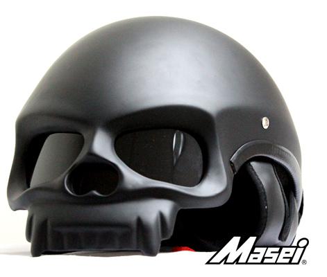 Wholesale-Free shipping 2015 Matt black dot german helmets Personalized Carbon helmet motocross masei skull helmet Motorcycle half helmet