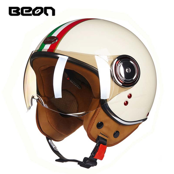 Glitz blue red men BEON B110B motocross half face Helme, motorcycle MOTO electric bicycle safety headpiece scoote dirt bike