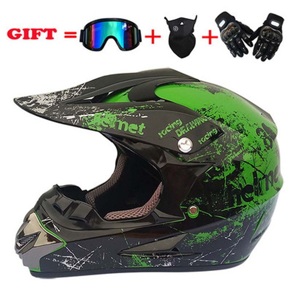 Off-road Motocross Helmet Motorcycle Helmets Casco Capacetes Half Helmet Open Face Offroad ATV Cross Racing Bike Casque Goggles Mask Gloves