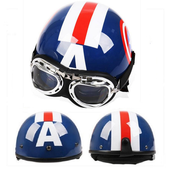 2019 New cartoon electric bicycle motorcycle helmet Retro style helmet ABS summer half face helmet Four Seasons