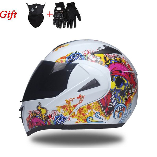 VIRTUE High quality safety flip motorcycle helmet and inner sun visor Affordable dual-lens motorcycle helmet DOT certification