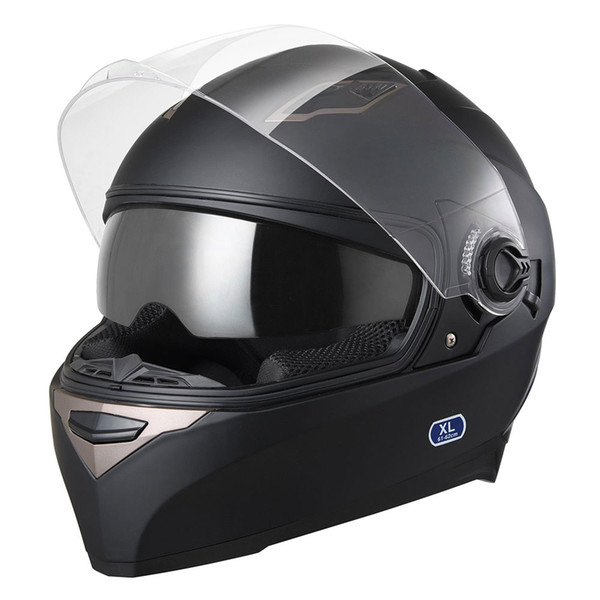 DOT Motorcycle Full Face Helmet Dual Visors Sun Shield Lightweight ABS Motorbike Touring Sports