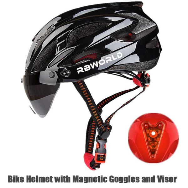 Bicycle Cycling Helmet Cool Adjustable Cycling Helmet with LED Light Removable Sun Visor 2022Road Motorcycle