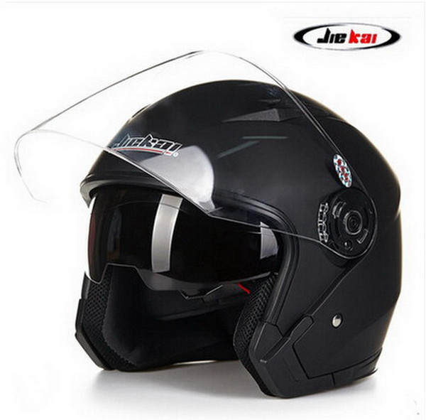 2016 New model JIEKAI 512 half face double lens motorbike helmet half cover motorcycle helmetsof ABS FREE SIZE 55-60 cm