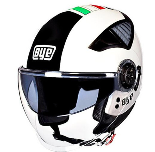 BYE Motorcycle Helmet DOT Retro Vintage Cruiser Chopper Scooter Cafe Racer Cascos Moto Helmet 3/4 Open Face