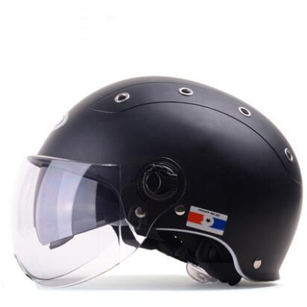 Summer Sunscreen Half face Motorcycle helmet Double Lens with Double row air vent/Reflective stripe electric safety helmet