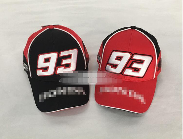 New off-road motorcycle rider riding motorcycle racing cap 93 black red flat hat brim baseball cap