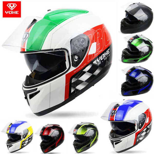 YOHE double lenses undrape face motorcycle helmet winter open face motorbike helmets electric bicycle helmet YH-955 mode of ABS