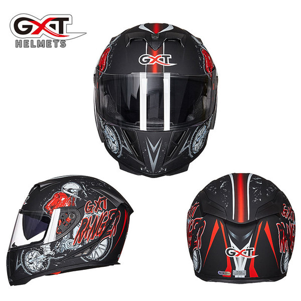 2022New Knight safety protection GXT Full Face Motorcycle Helmet G358 Double lens Motorbike Helmets made of ABS PC Visor Lens