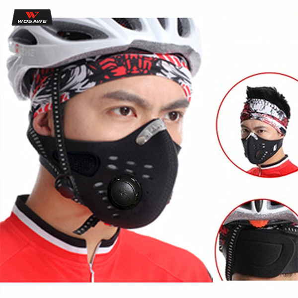 WOSAWE Sport Motorcycle Mask Half Face Neoprene Mask Winter Warm Outdoor Bike Neoprene Bicycle Tactical Face