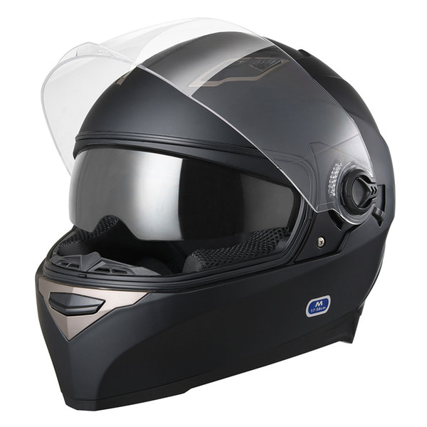 Motorcycle Full Face Helmet Dual Visors Lightweight ABS Street Bike Motorbike Touring Sports DOT Approved