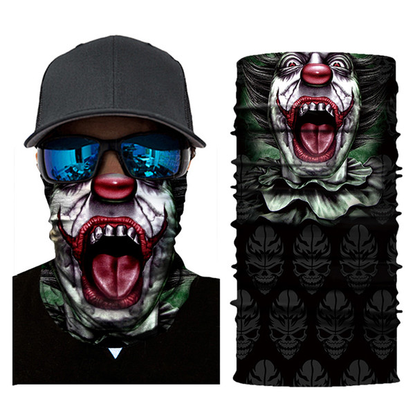 Halloween Scary Mask Festival Skull Masks Skeleton Outdoor Motorcycle Bicycle Multi Masks Scarf Half Face Mask Cap Neck Ghost