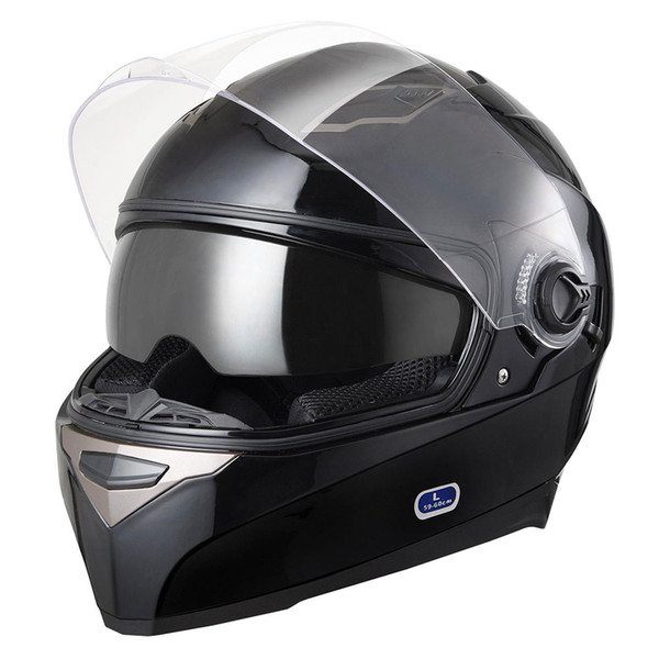 Motorcycle Full Face Helmet Dual Visors Lightweight ABS Air Vent Motorbike Touring Sports DOT Approved