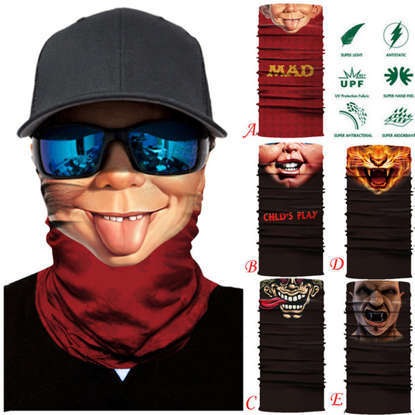 Scarf Mask Festival Motorcycle Face Shield SKULL Ghost Face Windproof Mask Sun Balaclava Party Bicyle Bike Masks 12.20