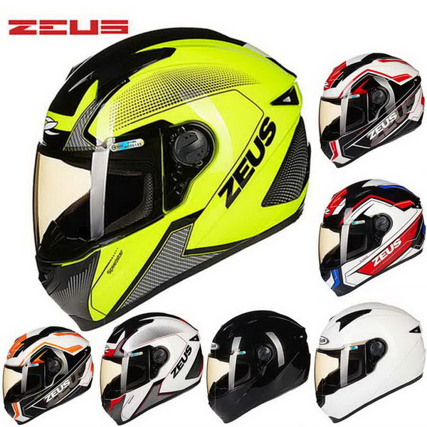 2016 new DOT certification ZEUS Full face motorcycle helmet ABS Motorcross motorbike helmets ZS-811 Four Seasons Size M L XL XXL