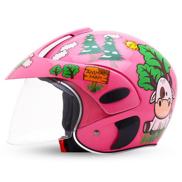 48-54cm Children Cartoon Motorcycle Helmet Kids Open Face Girls Boys Moto Casque Casco motocicleta Capacete Child Women Helmets