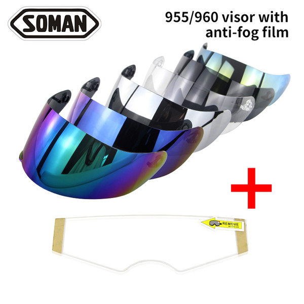 Motorcycle helmet visor model 955 with anti-fog film capacetes parts&accessoriess full face motorbike casco lens fitting for 955/960 helmet