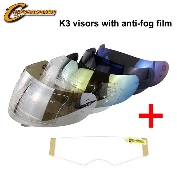 1pc motorcycle helmet visor model K3 with anti-fog film flip up motor bike casco lens capacetes parts&accessoriess K3 lens