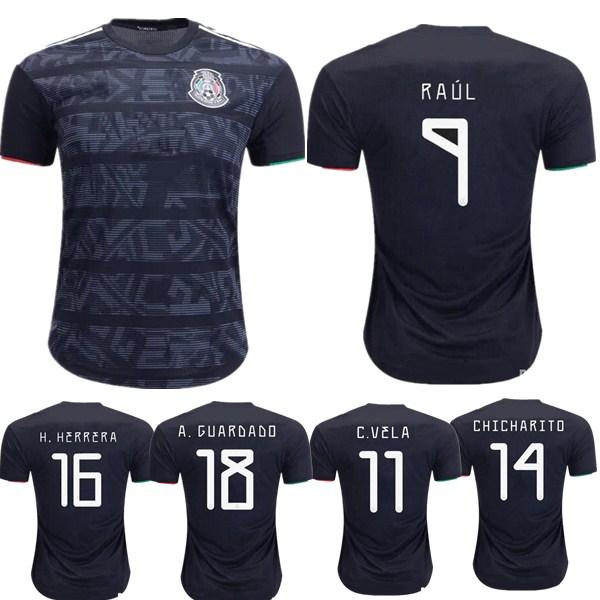 2019 Mexico Gold Cup Player version Black Soccer Jersey 19/20 CHILHARITO A.GUARDADO H.LOZANO Soccer Shirt Mexico C.VELA Football uniforms