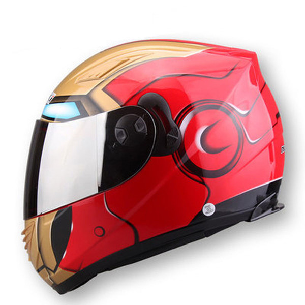 Motorcycle Helmet Men's Iron Motorcycle Capacete Helmet Full Double Mirror Motorcycle Helmet