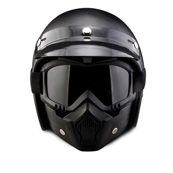 Motorcycle helmet open mask retro style motorcycle cruiser travel helicopter street scooter helmet goggles mask 610