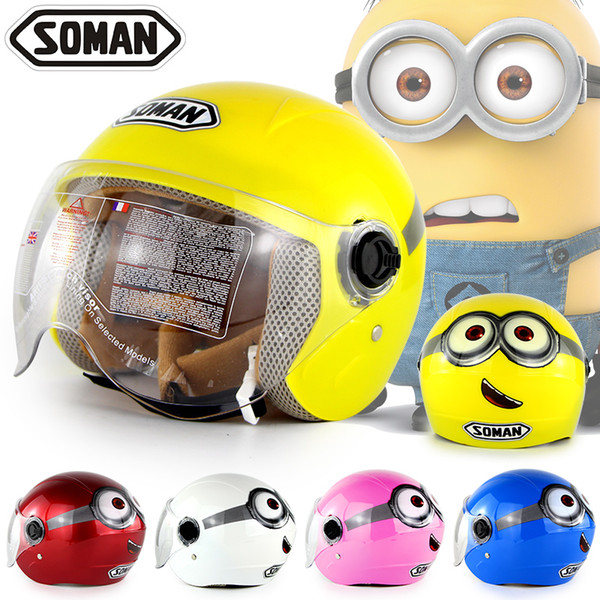 Soman 305 Kids Helmets Children Motorcycle Helmets Boy Girl Safety Cap 6 Colors 5-14 Years old