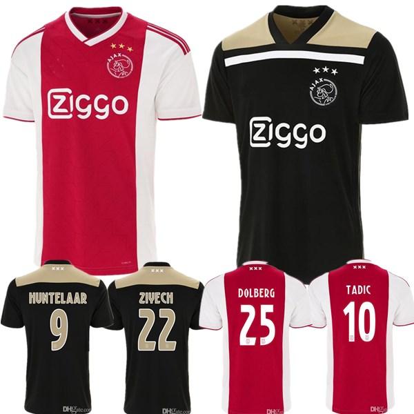 18 19 AJAX soccer jersey DE JONG TADIC DE LIGT ZIYECH VAN BEEK NERES MEN KIDS top Thailand 2019 Netherland champions camisa futebol shirts