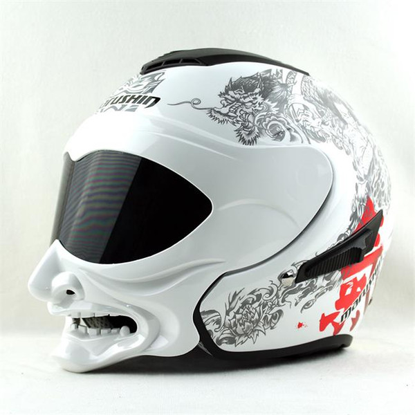 New personality Marushine C609 motorcycle helmet Summer helmet Marushin grimace warrior style Open face Half