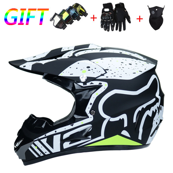 3 gift Motorcycle Helmet Mens Moto Helmet capacete Motocross off road DOT Helmet ATV Dirt bike Downhill MTB DH racing Casco