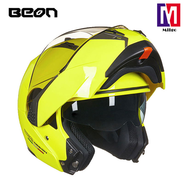 BEON B-700 New motorcycle helmet Flip Up Dual Visor Racing Motos Helmet 100% Genuine with bluetooth